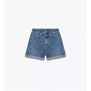 ZARA HIGH WAISTED MOM FIT SHORTS